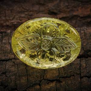 Quartz citron naturel de haute qualité pierre précieuse main moghol sculpté ovale coupe jaune 100 pièces pierres en vrac pour la fabrication de bijoux à bricoler soi-même - Product Image 3