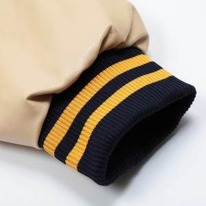 Veste Letterman pas chère à manches en cuir pour hommes Vestes Letterman brodées personnalisées Personnaliser - Product Image 5