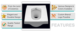 ตู้เก็บน้ำสไตล์อินเดียสมัยใหม่แบบนั่งยองคุณภาพระดับสุดยอดของแท้ราคาสำหรับห้องน้ำ - Product Image 2