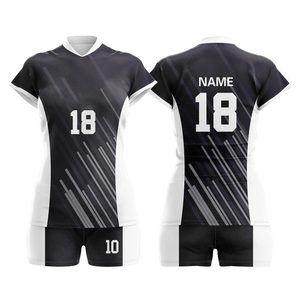 Uniformes de volley-ball d'équipe personnalisés imprimés par sublimation tissu spandex respirant ensemble de vêtements de sport à séchage rapide pour adultes - Product Image 2