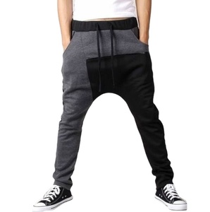 Vêtements de sport décontractés respirants, taille élastique, pantalon de survêtement à entrejambe tombant, couleur unie, unisexe - Product Image 4