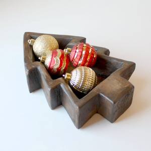 Fabricant de bol d'arbre de Noël en bois de haute qualité fait à la main bols à pâte en bois d'acacia pour Noël au Vietnam - Product Image 5