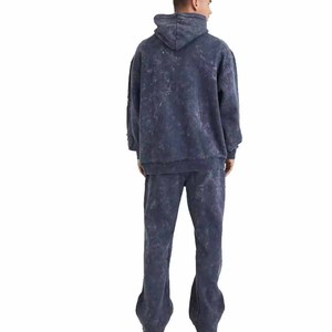 Nuevo Chándal Deportivo con Capucha, Estampado, Ajustado, Lavado Ácido, Grueso, Resistente, de Poliéster/Algodón - Product Image 5