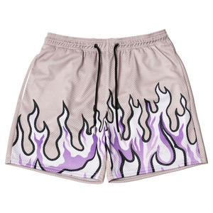 Pantalones cortos de baloncesto de malla por encima de la rodilla para hombre personalizados, ropa de playa informal ecológica con logotipo bordado - Product Image 5