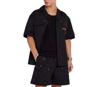 Ensemble coupe-vent deux pièces personnalisé pour homme 2026 OEM – Short et veste demi-zip en nylon - Product Image 1