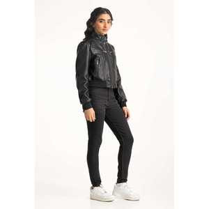 Autumn Stand Collar <b>Biker</b> <b>Jacket</b> WM-JKT-WS24-093 Finished Processing - Product Image 3