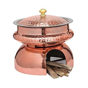 Calentador de alimentos con acabado dorado, plato de frotamiento con soporte de suspensión negro, equipo de comida para restaurante, calentador de alimentos para Buffet, plato de frotamiento - Product Image 4