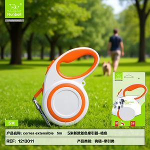 Laisse rétractable pour chien bicolore, accessoire pour animaux de compagnie de qualité supérieure - Product Image 3