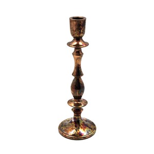 Bougeoir conique en métal fini rustique le plus vendu pour la décoration de maison et de mariage en vrac fait main personnalisé - Product Image 3