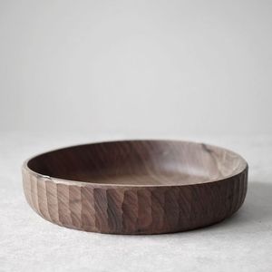 BOL DE SCULPTURE-BOL DE FRUITS DE SCULPTION EN BOIS NATUREL, bol en bois décoratif pour table bureau décor à la maison ustensiles de cuisine - Product Image 6