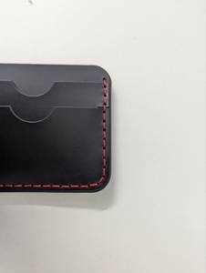 Portefeuille court en cuir verni véritable fait à la main de luxe pour hommes 100% usage professionnel quotidien fermeture ouverte mince fonction RFID avec logo - Product Image 3