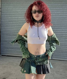 Precio al por mayor Cantidad de pedido mínima baja Venta de ropa de calle Denim Dos conjuntos de falda Mujer Faldas cortas y <span class=keywords><strong>minifaldas</strong></span> - Product Image 3