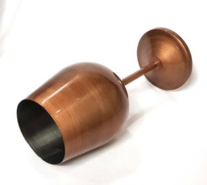 Gobelet à vin de luxe en cuivre pur de haute qualité avec isolation thermique sous vide, design écologique, artisanat Saniya d'Inde - Product Image 4