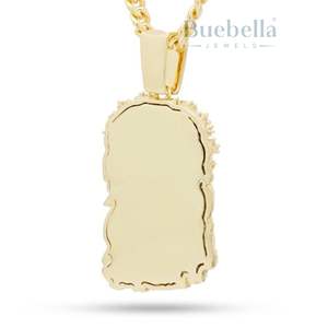 Hip Hop <b>Iced</b> <b>Out</b> 925 Sterling Silver Notorious B.I.G. 14k Gold Plated Diamond Moissanite Jesus Fine Pendant Jewelry - Product Image 2