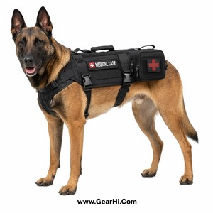 Sac de premiers secours pour chien de travail, trousse de traumatologie canine, trousse de secours vétérinaire, sac de terrain imperméable, nylon 600D robuste, sacs médicaux - Product Image 4