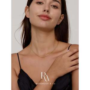 Collana a Catena Piatta Serpentine in Oro da 1,5 mm, Non si Ossida, Stile Spina di Pesce, Collane Stratificate alla Moda Impilabili - Product Image 6