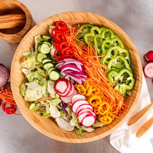 Ensaladera de bambú de fondo plano Decoración de presentación de comida atractiva natural Productos vietnamitas al por mayor ecológicos - Product Image 6