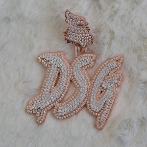 Pendentif Moissanite VVS personnalisé bijoux Hip Hop en argent 925 breloque lettre glacée pour lui/elle testeur de réussite - Product Image 1