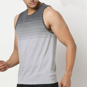 Excelente nueva llegada logotipo personalizado alta calidad moda hombres entrenamiento camiseta Fitness gimnasio cómodo hombres camiseta sin mangas - Product Image 4