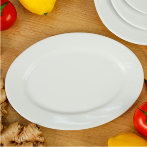 Juego de cena de cerámica de alta calidad, platos ovalados de porcelana para restaurante, banquete de lujo, vajilla de porcelana con forma de huevo, OEM - Product Image 4