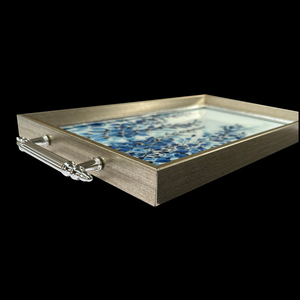 Bandeja de servicio de vidrio de diseño de lujo moderno personalizado a precio de fábrica, gran oferta, decoración del hogar, mesa de Hotel, bandejas decorativas de cocina - Product Image 5