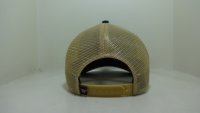 Gorras Trucker de 6 Paneles con Visera Precurvada, Color Azul Marino/Marrón, Modelo 112, Malla y Lona, con Parche Tejido, Personalizadas, de Alto Rendimiento, King Ranch Vietnam