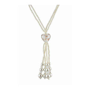 The99Jewel Collar de perlas blancas de aleación de zinc 1201621-Accesorio de perlas elegante y lujoso - Product Image 1