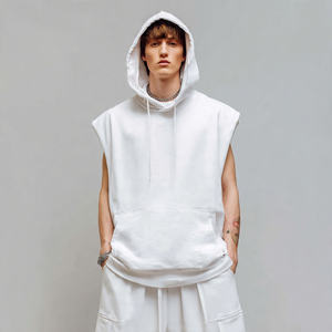 Sudadera sin Mangas Holgada para Hombre, Camiseta Deportiva con Capucha, Sudadera sin Mangas Holgada y Ajustada para Hombre - Product Image 6