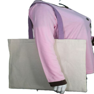 Sac fourre-tout en coton recyclé en gros avec fermeture éclair, deux poignées, broderie, logo personnalisé imprimé - Imprimés animaliers pour un usage quotidien - Product Image 2