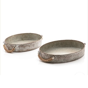 Nouvel arrivage de plateau de service à salade et fruits équipement de restauration utilisation de service finition dorée plateau de service alimentaire - Product Image 6