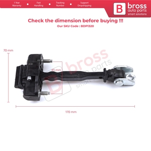 BDP1320 Limitador de correa de control de tope de bisagra de puerta delantera para 2008 2017 MK2 Mokka B Mokka-e 9820810880 Bross Auto Parts Made In Turkey - Product Image 6
