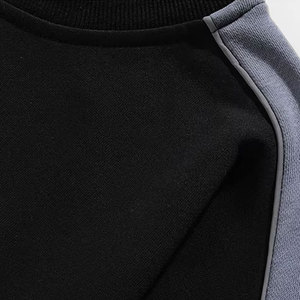 เสื้อสเวตเตอร์คอกลมผ้าฝ้ายสำหรับผู้ชายดีไซน์แบบสั่งตัดมาใหม่ผ้าโพลีเอสเตอร์/ ผ้าฝ้ายสีพื้นสำหรับฤดูใบไม้ร่วง - Product Image 5