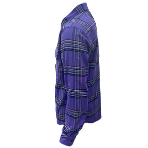 Chemises en flanelle rayées pour hommes, nouvelle mode, vente chaude, 100% coton, personnalisables, respirantes, style moto - Product Image 3