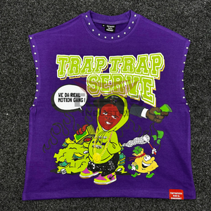 Débardeur de sport pour homme style urbain, en coton personnalisé, respirant, 180g, tricot uni imprimé, pour musculation - Product Image 6