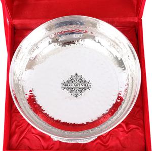 IndianArtVilla Cuenco de diseño de tamaño mediano Chapado en plata-500 ML para servir en el hogar, hotel y restaurante - Product Image 4