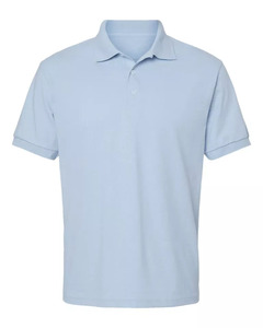 เสื้อโปโลเล่นกีฬาของผู้ชายสีเรียบง่ายผ้าคอตตอนพิมพ์โลโก้ได้ตามต้องการ - Product Image 4