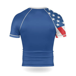Camisetas de Compresión Deportivas para Adultos con Diseño de Bandera Estadounidense, Manga Corta, Poliéster y Elastano, Protección UV - Product Image 2