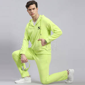 Conjunto Deportivo de Felpa 100% Algodón para Hombre, 360g, Corte Regular, Sudadera con Capucha y Pantalones para Invierno, Ropa Deportiva Transpirable, Venta al Por Mayor OEM - Product Image 2