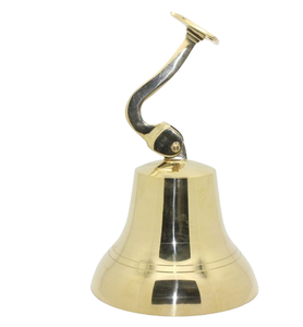 Cloche suspendue en métal antique fini or classique maison jardin cloche de porte nautique pour décorations de Noël - Product Image 1