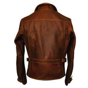 Chaqueta de moto de piel auténtica con logotipo personalizado de alta calidad al por mayor para la temporada de invierno - Product Image 2