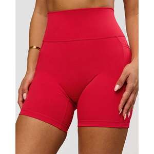 Shorts de cintura ultra alta de 6 pulgadas para mujer Fusion con bolsillos - Escarlata - Product Image 2