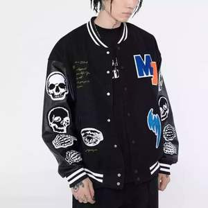 Chaquetas universitarias con cuello levantado para mujer con diseño de logotipo bordado de chenilla personalizado con parches, chaquetas cortas personalizadas para mujer - Product Image 5