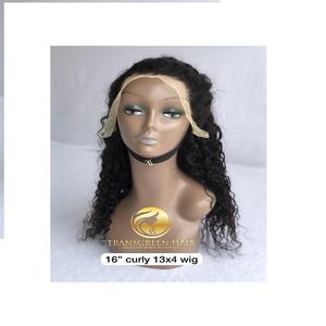 100% brut non traité 16 ''naturel bouclé 13x4 HD dentelle frontale perruques temple indien vierge cambodgien vison doux direct indien - Product Image 1