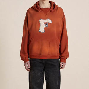 Sudadera con Capucha para Hombre, de Felpa 100% Algodón, Lavado Ácido, Corte Regular, Estilo Urbano, Hombro Caído, Diseño con Pedrería, Transpirable, para Invierno - Product Image 2