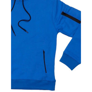 100% poliéster polar hombres Slim Fit Jogger Sweatsuit con cremallera pulóver Sudadera con capucha bordado personalizado gimnasio listo colección de primavera - Product Image 6