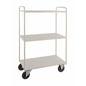 Chariot de rangement autoportant en acier inoxydable blanc KM4144 pour bureau et cuisine - Product Image 1