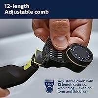 Philips Norelco OneBlade 360 Pro Rasoir et tondeuse électrique hybride, avec peigne 12-en-1, QP6531/70 - Product Image 2