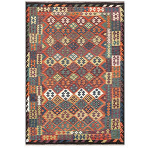 Alfombra Kilim de Maimana, Afganistán, 288 x 198 cm, Alfombras y Juegos de Alfombras - Product Image 1