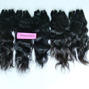 Extensiones de Cabello Natural Indio Remy 100% al por Mayor, Color Negro, Ondulado Profundo, Cutícula Alineada, Procesadas, de Encaje Completo, Fáciles de Aplicar - Product Image 4