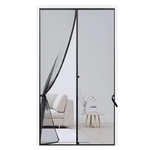 Reversible Left Right Side Opening Wide Screen Door Fits Door Size 72 x 80, Strengthened Polyester Mesh for Front